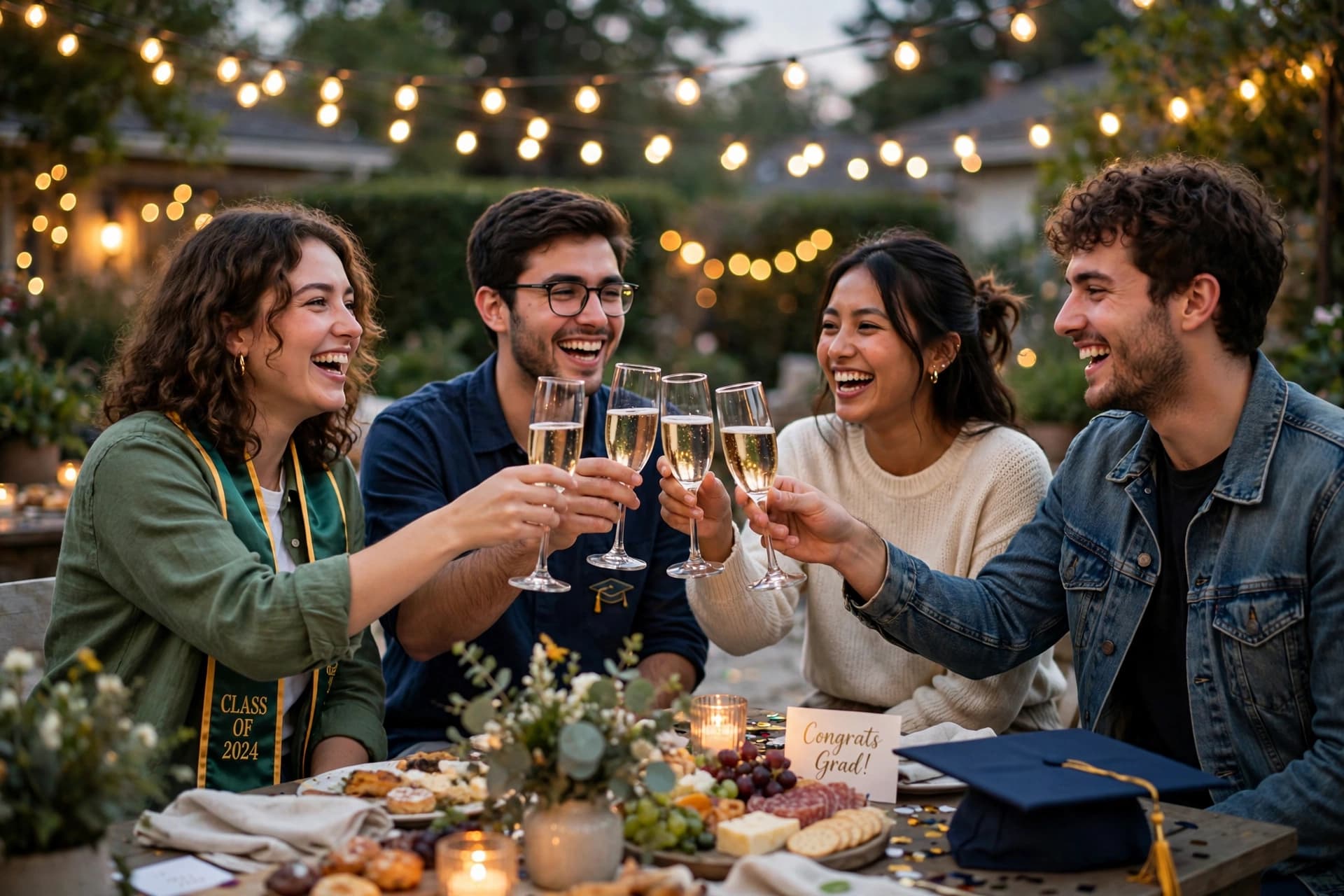 Toasts at the backyard party